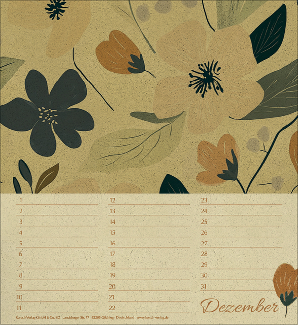 Geburtstagskalender Natural Art, Innenansicht #12