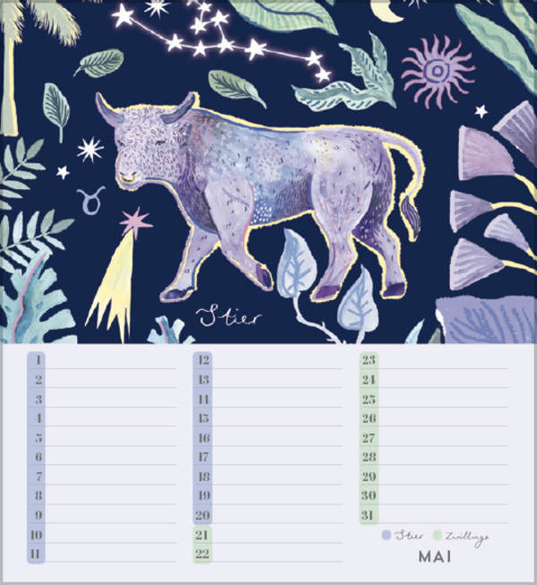 Geburtstagskalender Sternzeichen, Innenansicht #5