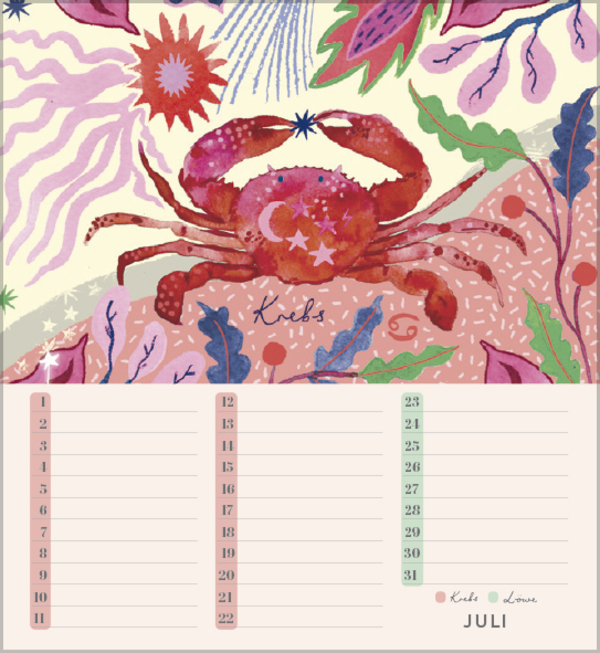 Geburtstagskalender Sternzeichen, Innenansicht #7
