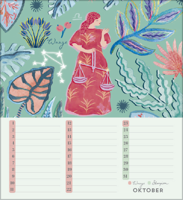 Geburtstagskalender Sternzeichen, Innenansicht #10