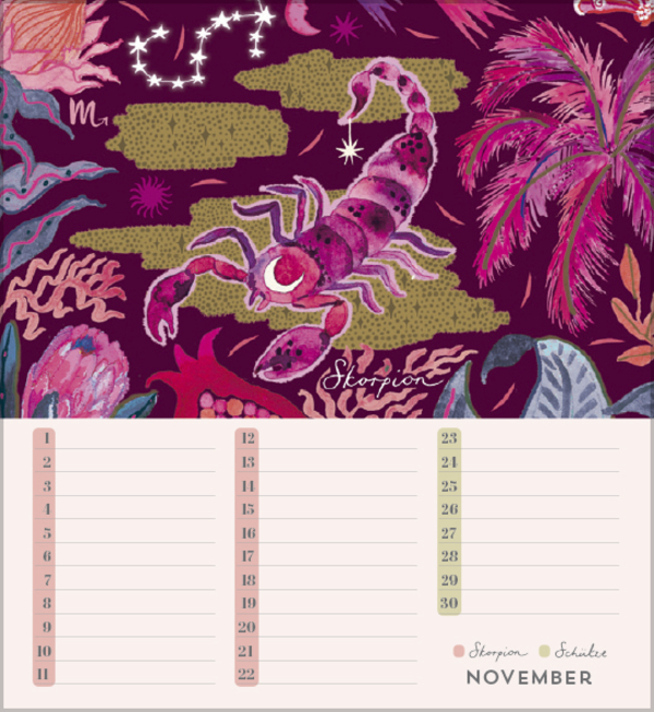 Geburtstagskalender Sternzeichen, Innenansicht #11