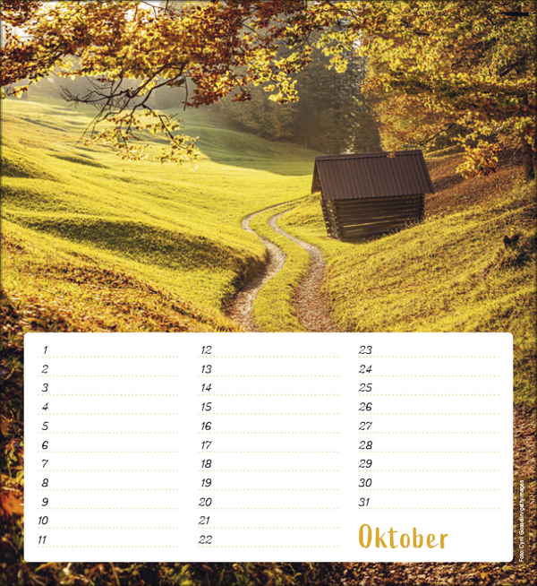 Geburtstagskalender Augenblicke der Stille, Innenansicht #10