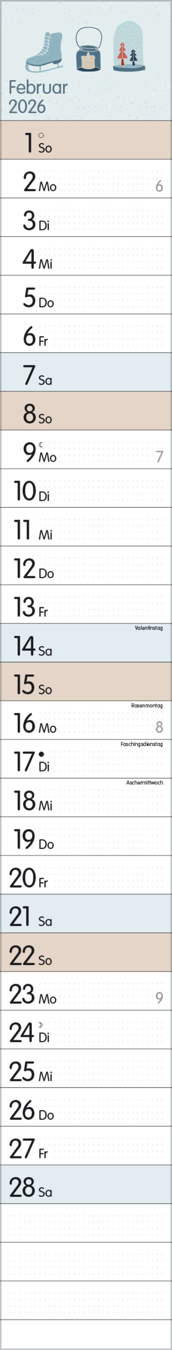 Streifenplaner Collect Moments 2026, Innenansicht #2