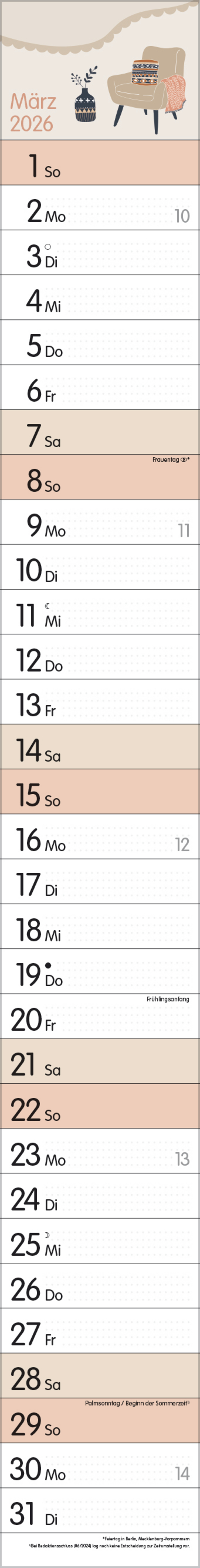 Streifenplaner Collect Moments 2026, Innenansicht #3