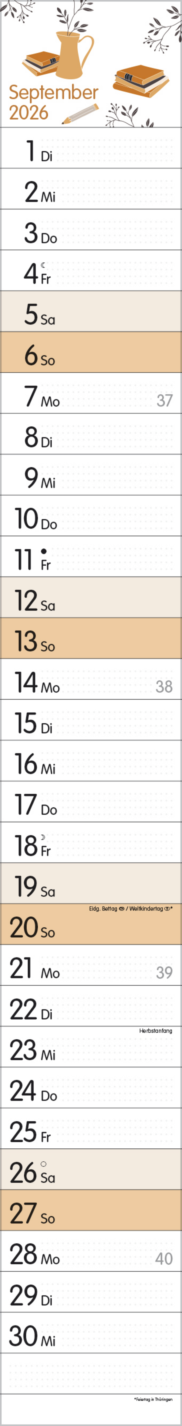 Streifenplaner Collect Moments 2026, Innenansicht #9