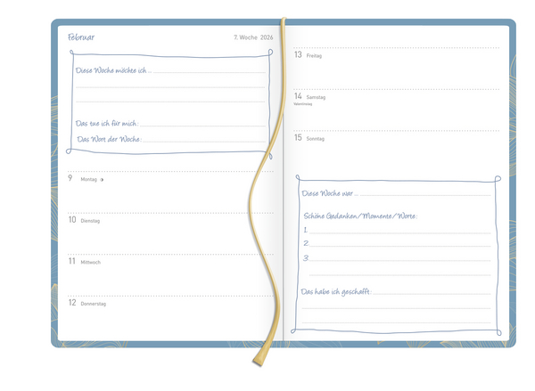 Terminkalender Jahresbegleiter Mindful 2026, Innenansicht #1