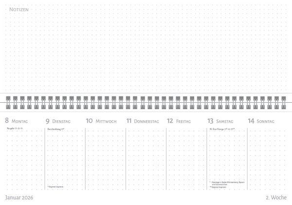 Tischquerkalender Time is now 2026, Innenansicht #1