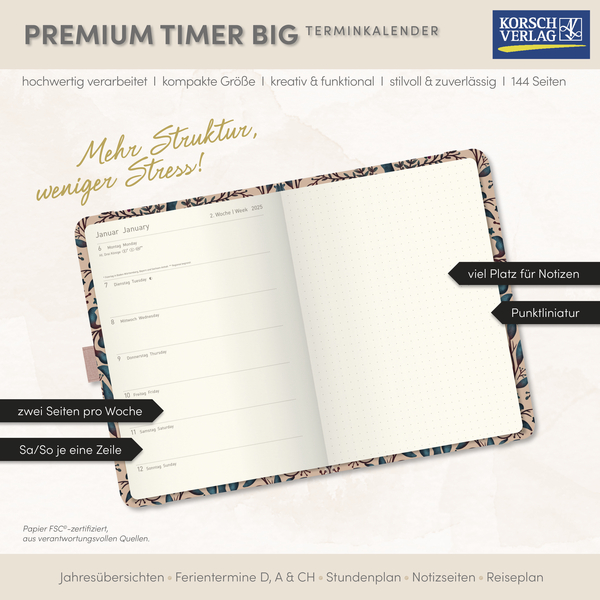 Premium Timer Big "Fantasievogel" 2026, Innenansicht #17