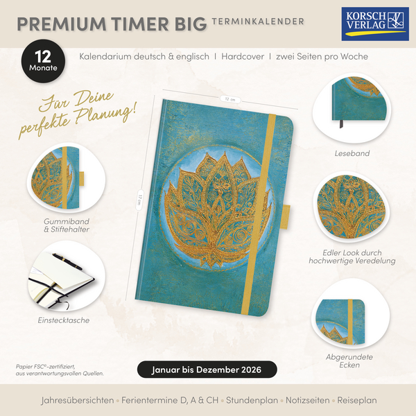 Premium Timer Big "Lotus" 2026, Innenansicht #16