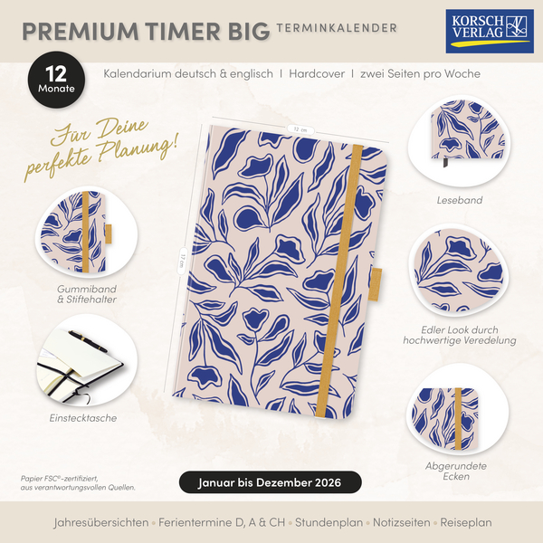 Premium Timer Big "Flowers of Freedom" 2026, Innenansicht #16