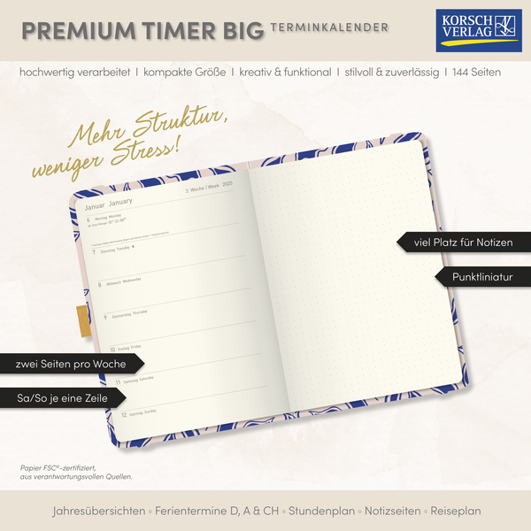 Premium Timer Big "Flowers of Freedom" 2026, Innenansicht #17