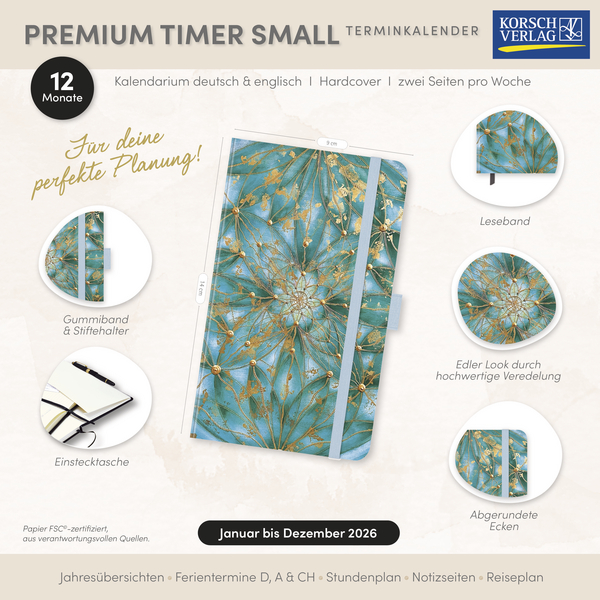 Premium Timer Small "Secret Garden" 2026, Innenansicht #16