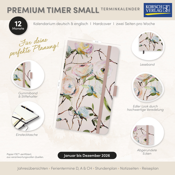 Premium Timer Small "Bloom" 2026, Innenansicht #16