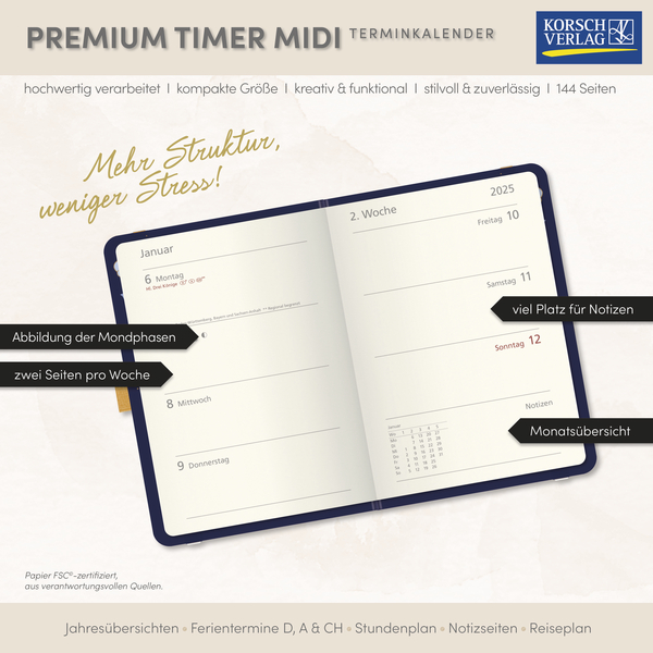 Premium Timer Midi "Flow" 2026, Innenansicht #17