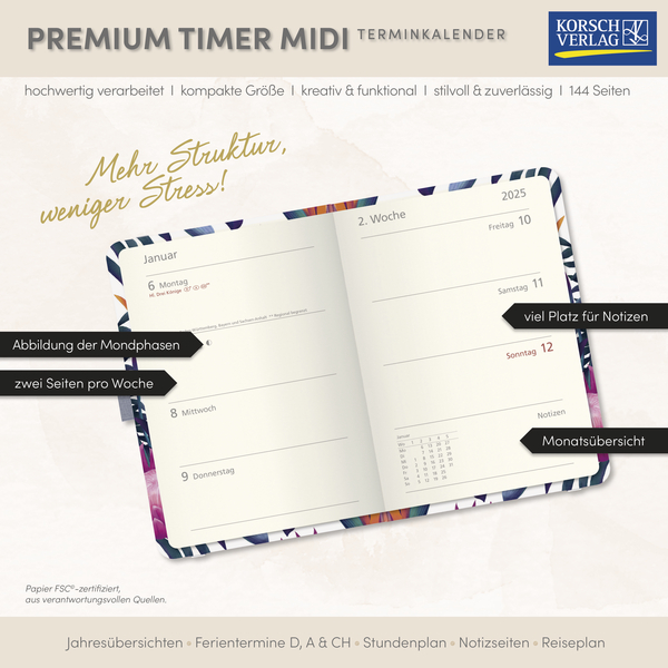 Premium Timer Midi "Exotica" 2026, Innenansicht #17