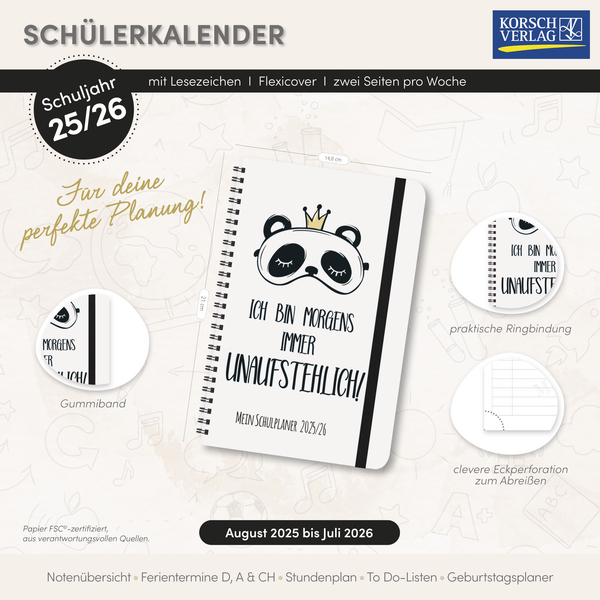 Schülerkalender Unaufstehlich 2025/2026, Innenansicht #16