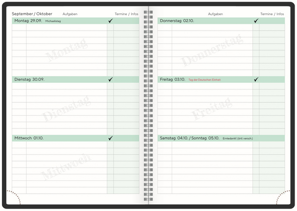 Sch&uuml;lerkalender Am besten 2025/2026, Innenansicht #1