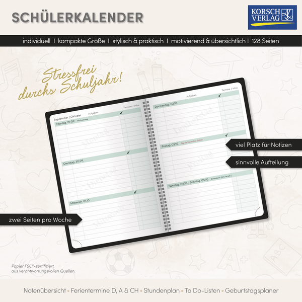 Sch&uuml;lerkalender Am besten 2025/2026, Innenansicht #17