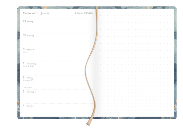 Terminkalender Classic Timer Bl&uuml;tenzauber 2026, Innenansicht #1