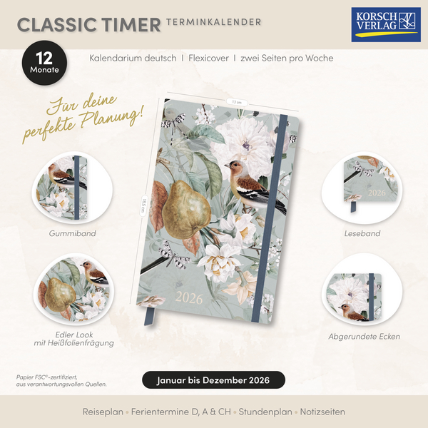Terminkalender Classic Timer Fr&uuml;hlingszauber 2026, Innenansicht #16