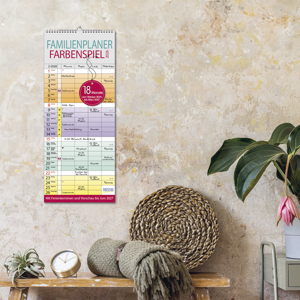 Familienplaner Farbenspiel 18 Monate 2026/2027, Innenansicht #16
