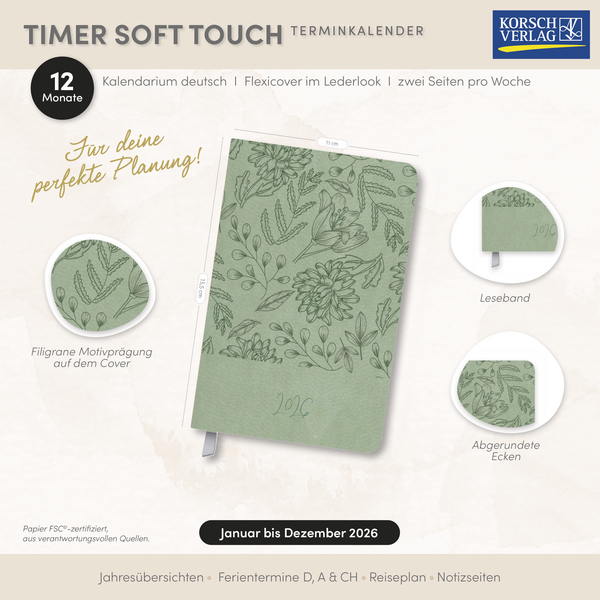 Timer Soft Touch salbei 2026, Innenansicht #16