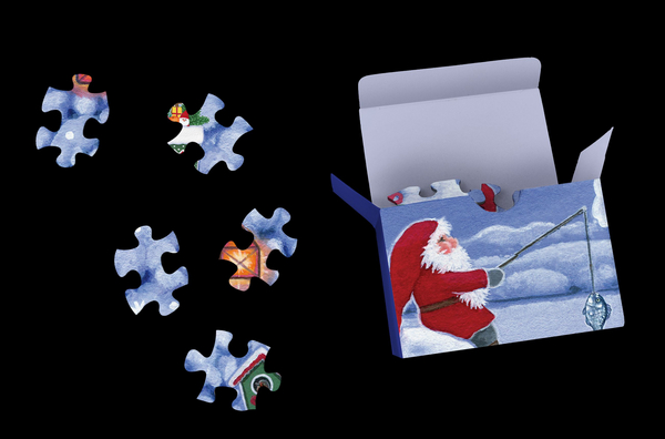 Puzzle-Adventskalender »Tomtes Weihnachtszauber«, Innenansicht #2