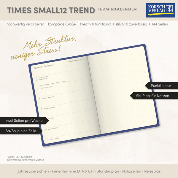 Buchkalender Times Small12 Trend Hilma af Klint 2026, Innenansicht #17