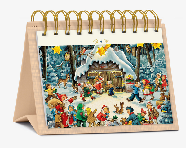 Postkarten-Adventskalender "24 Nostalgische Weihnachtskarten", Innenansicht #1