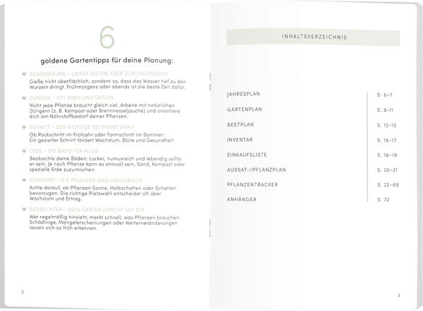 Gartenplaner, Innenansicht #1