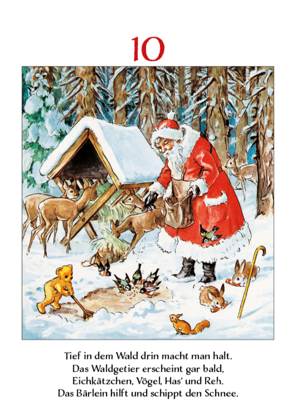 Advents-Abreißkalender "Teddys Weihnachtsreise", Innenansicht #1