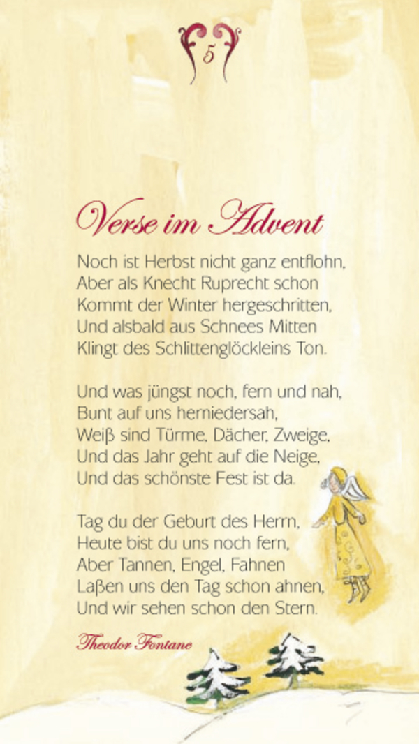 Poesie-Adventskalender, Innenansicht #2