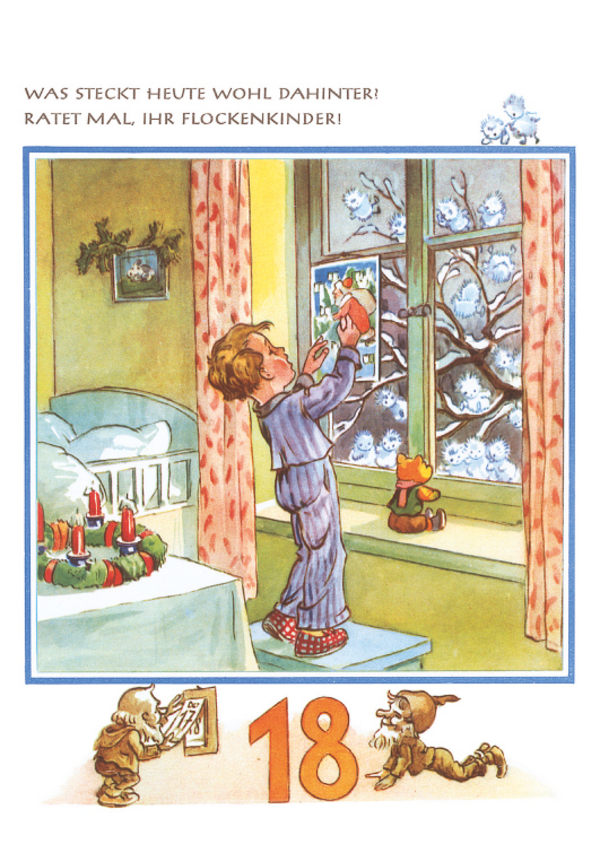 Advents-Abreißkalender "Schneeflöckchens Weihnachtsreise", Innenansicht #1
