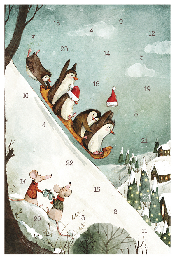 Adventskarten-Sortiment »Kleine Freunde« (3 x 1 Karte), Innenansicht #1