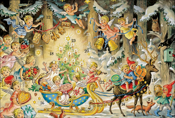 Adventskarten-Sortiment &raquo;Nostalgie&laquo; (3 x 1 Karte), Innenansicht #1