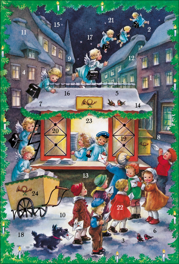 Adventskarten-Sortiment &raquo;Nostalgie&laquo; (3 x 1 Karte), Innenansicht #3