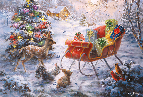 Adventskarten-Sortiment &raquo;Nicky Boehme&laquo; (3 x 1 Karte), Innenansicht #1