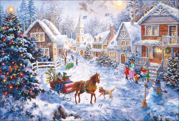 Adventskarten-Sortiment &raquo;Nicky Boehme&laquo; (3 x 1 Karte), Innenansicht #3