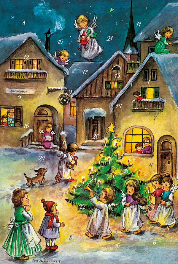 Adventskarten-Sortiment »Nostalgie« (3 x 1 Karte), Innenansicht #2