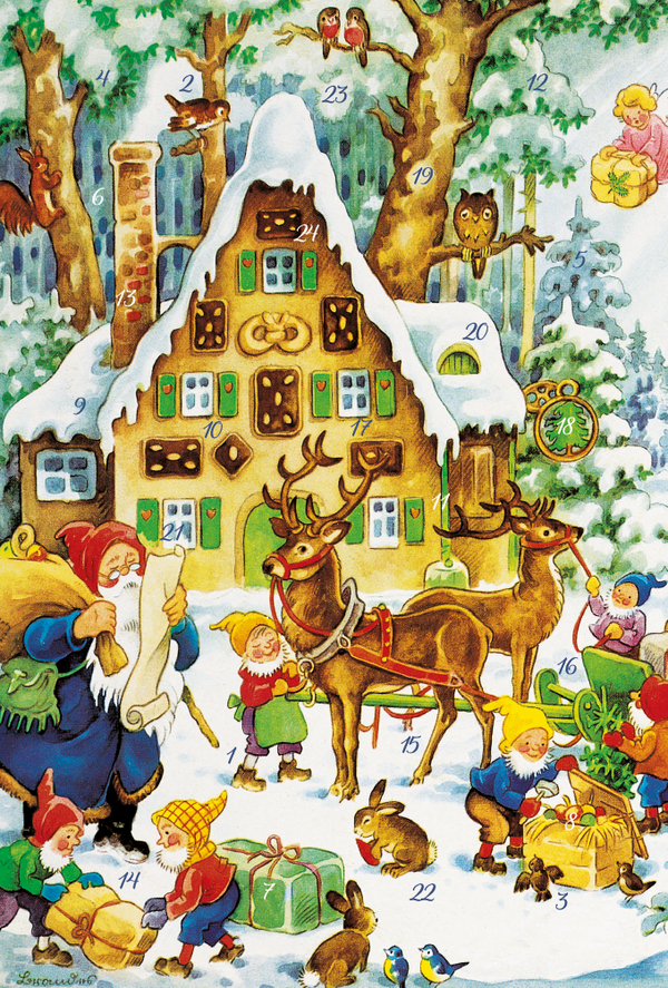 Adventskarten-Sortiment »Nostalgie« (3 x 1 Karte), Innenansicht #3