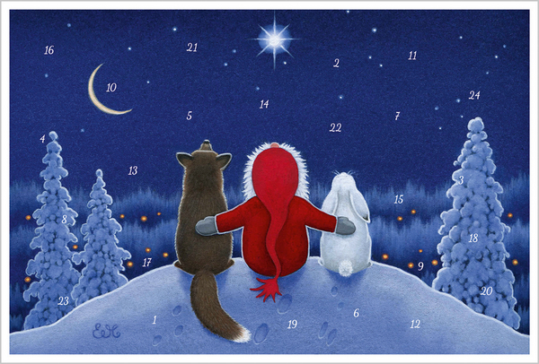 Adventskarten-Sortiment &raquo;God Jul II&laquo; (3 x 1 Karte), Innenansicht #1