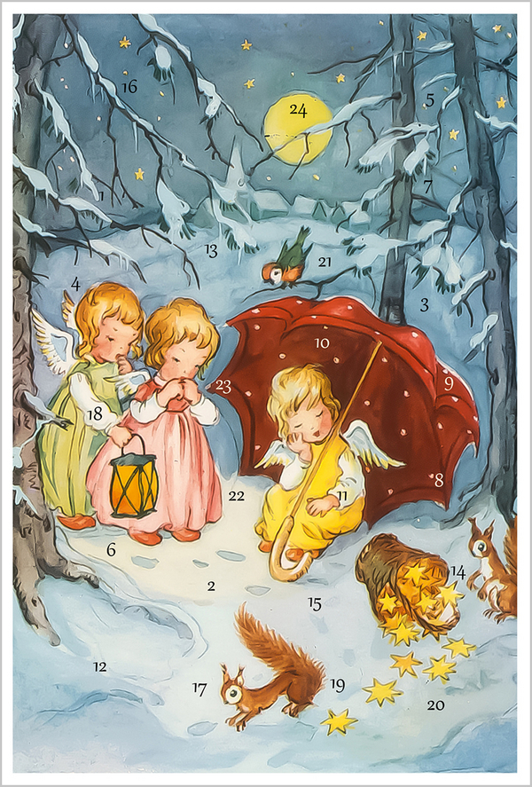 Adventskarten-Sortiment &raquo;Nostalgische K&uuml;nstlerkarten&laquo; (3 x 1 Karte), Innenansicht #1