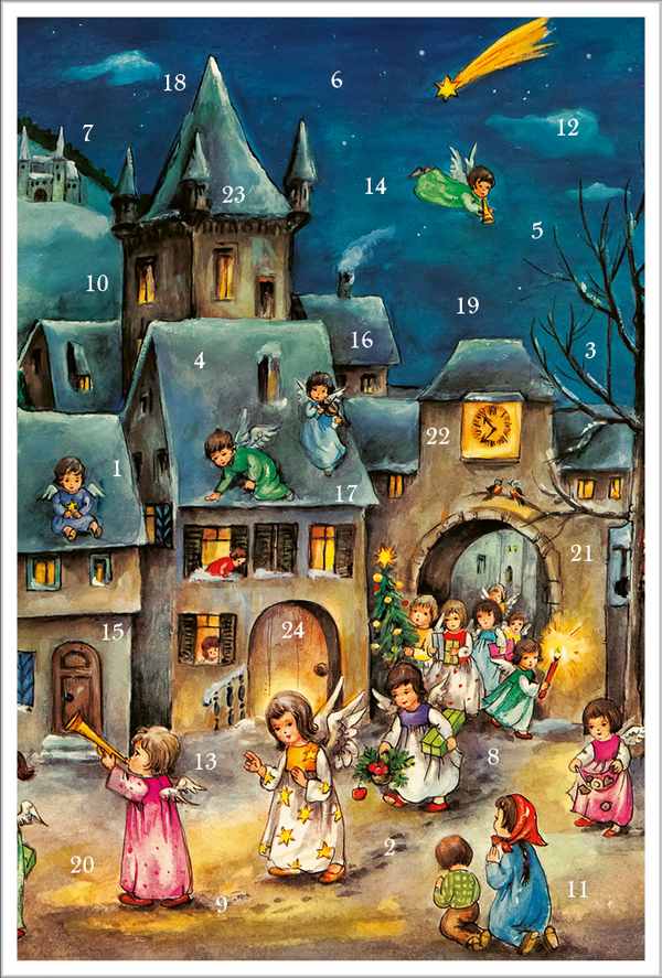 Adventskarten-Sortiment &raquo;Nostalgie&laquo; (3 x 1 Karte), Innenansicht #2