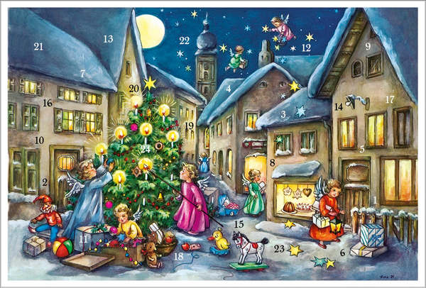 Adventskarten-Sortiment &raquo;Nostalgie&laquo; (3 x 1 Karte), Innenansicht #3