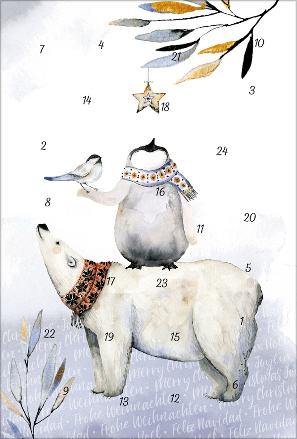 Adventskarten-Sortiment &raquo;Fantastische Adventswelt&laquo; (3 x 1 Karte), Innenansicht #1