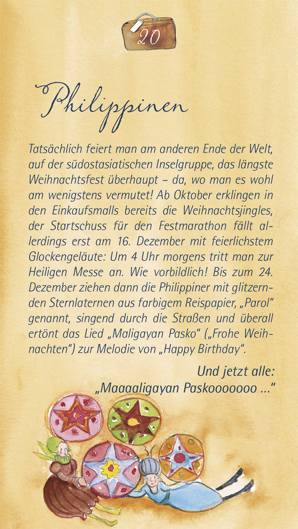 Adventskalender "Reise um die Welt", Innenansicht #2
