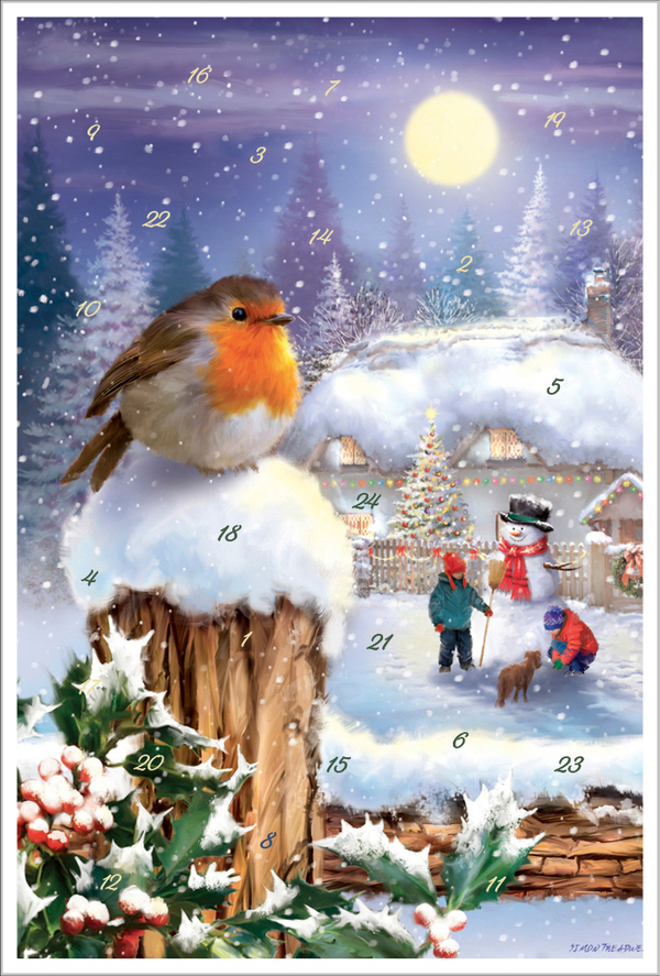 Adventskarten-Sortiment &raquo;Ho, ho, ho!&laquo; (3 x 1 Karte), Innenansicht #1