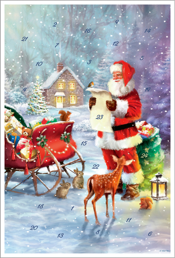 Adventskarten-Sortiment &raquo;Ho, ho, ho!&laquo; (3 x 1 Karte), Innenansicht #2