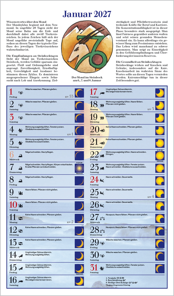 Mit dem Mond im Rhythmus 2027, Innenansicht #1