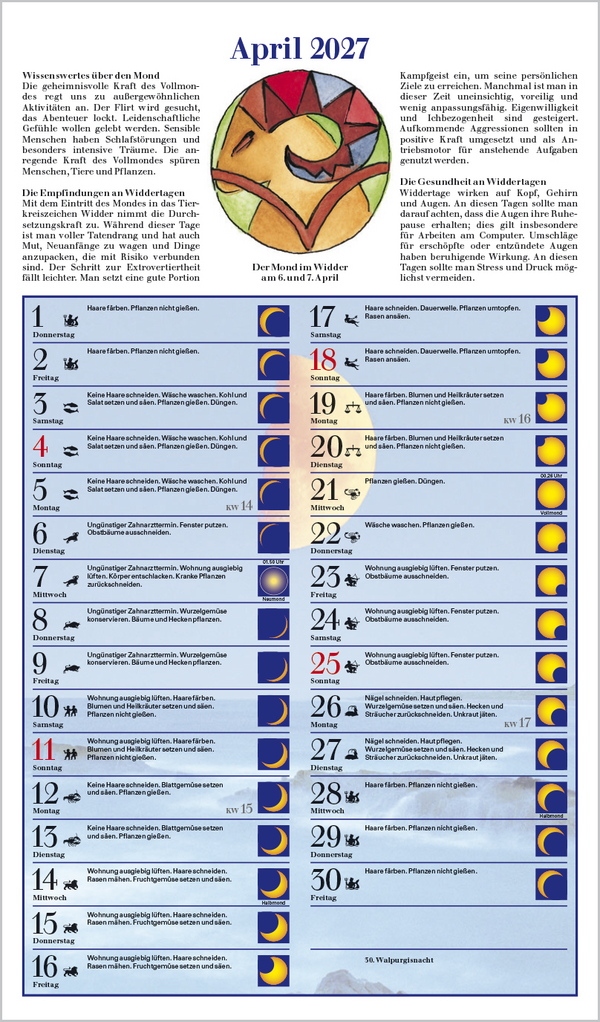 Mit dem Mond im Rhythmus 2027, Innenansicht #4